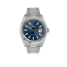 Datejust 116334 Fluted Bezel Watch 41mm Blue Index Dial