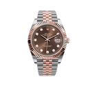 Datejust 41MM 126331 Chocolate Diamond Dial Fluted Bezel Two Tone Rose Gold Jubilee Bracelet