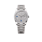 Day-Date 40 President White Gold Diamond Paved Dial with Sapphires 228349RBR