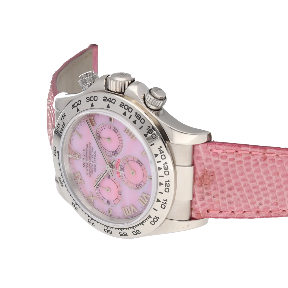 Cosmograph Daytona Beach 40mm 116519 White Gold Pink Mother of Pearl Dial