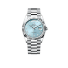 President Day-Date 36mm Platinum Ice Blue Mens Watch 128236-0008