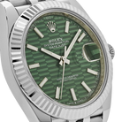 Datejust 41 126334 Stainless Steel Green Motif Dial Jubilee