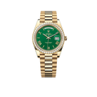 Day-Date 40 Yellow Gold Green Roman Numeral Dial Diamond Bezel M228348RBR-0040