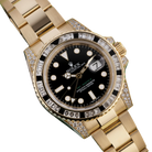 GMT Master II 18k Yellow Gold Diamond Black Sapphire 116758SANR