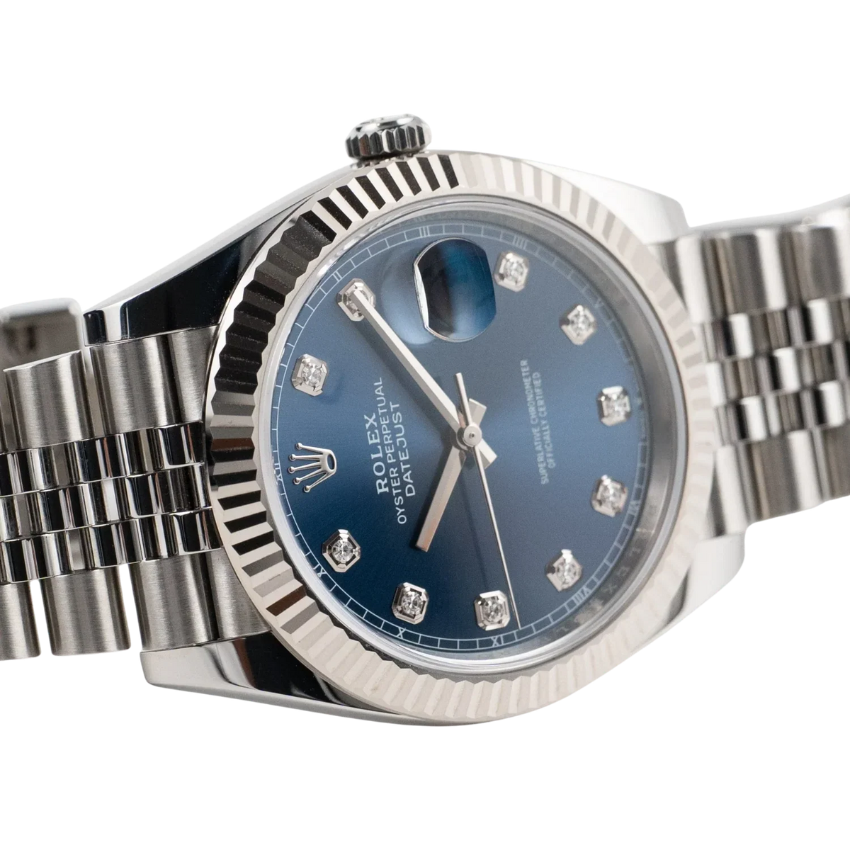 Datejust 36mm Steel & White Gold Blue Dial Diamonds m126334-0016