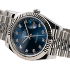 Datejust 36mm Steel & White Gold Blue Dial Diamonds m126334-0016