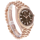 President Day-Date 40mm Rose Gold Chocolate Diamond Watch 228235