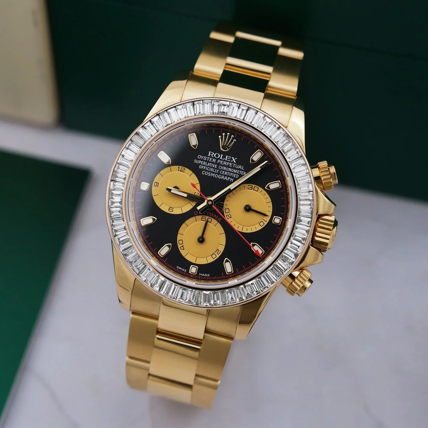 Daytona 116508 40mm 18ct Yellow Gold Black Dial Diamond