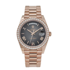 Day-Date 40 228345 Rose Gold Black Dial Diamond Bezel