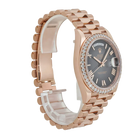 Day-Date 40 228345 Rose Gold Black Dial Diamond Bezel