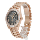 Day-Date 40 228345 Rose Gold Black Dial Diamond Bezel