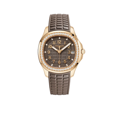 Aquanaut Luce 39mm 5268/200R-010 Rose Gold Taupe Brown Dial Diamond Bezel