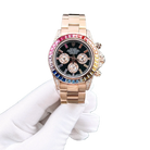 Daytona 116595RBOW Rainbow Rose Gold Black Dial Sapphire Bezel
