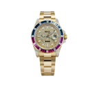 GMT-Master II 40mm Yellow Gold Pepsi Bezel Diamond Set Watch 116718LN