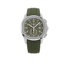 Aquanaut 42mm 5968G-010 Chronograph White Gold Khaki Green Dial