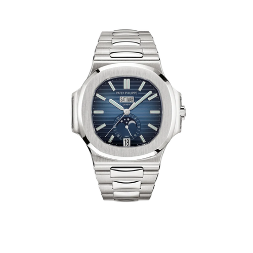 Nautilus 40mm 5726/1A-014 Annual Calendar Moon Phases Stainless Steel Blue Dial