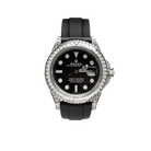 Yacht-Master 42mm White Gold and Diamond-Set / Black / Oysterflex