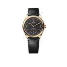 Perpetual 1908 39mm Yellow Gold Black Dial Black Alligator Leather Strap m52508-0002