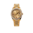 President Day-date II 41mm 218348 18k Yellow Gold Baguette Diamond & Ruby Dial
