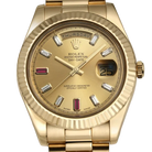 President Day-Date II 41mm 218238 18k Yellow Gold & Ruby Dial
