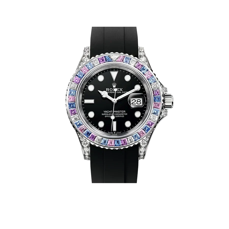 Yacht-Master Cotton Candy 40mm White Gold Black Dial Oysterflex 126679SABR