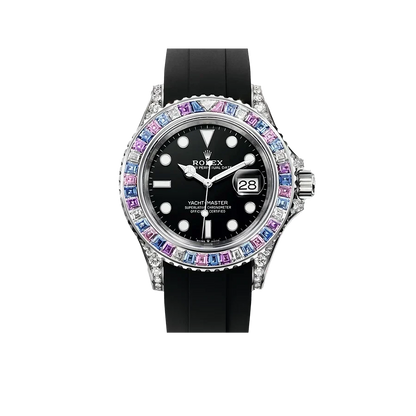 Yacht-Master Cotton Candy 40mm White Gold Black Dial Oysterflex 126679SABR