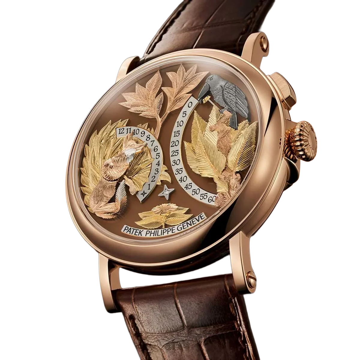 Complications 43mm 5249R-001 Hours And Minutes On Demand Automaton - The Crow and the Fox Rose Gold Matara