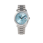 Day-Date 40mm Ice Blue Dial Baguette Set Bezel 228396TBR