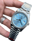Day-Date 40mm Ice Blue Dial Baguette Set Bezel 228396TBR