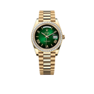 Day-Date 40mm | 18k yellow gold President bracelet | Green ombré dial Diamond bezel | Mens Watch 228398TBR