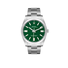 Oyster Perpetual 41mm Green Dial Steel Mens Watch 124300