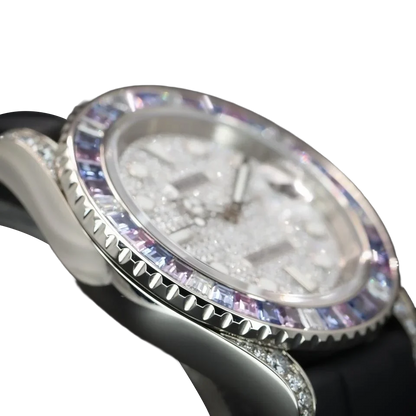 Yacht-Master Cotton Candy 40mm Paved Diamonds White Gold Oysterflex 126679SABR