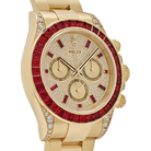 Daytona 126598TRU Yellow Gold Ruby Bezel Diamond Pave Dial