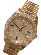 Day-Date 40mm Yellow Gold Diamond Ruby Pave Dial Diamond Bezel 228348RBR