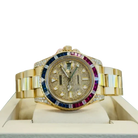 GMT-Master II 40mm Yellow Gold Pepsi Bezel Diamond Set Watch 116718LN