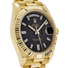 President Day-Date 40mm Black Dial Yellow Gold Diamond Mens Watch 228238