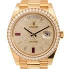 Day-Date 40mm Yellow Gold Diamond Ruby Pave Dial Diamond Bezel 228348RBR