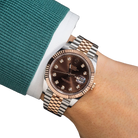 Datejust 41MM 126331 Chocolate Diamond Dial Fluted Bezel Two Tone Rose Gold Jubilee Bracelet