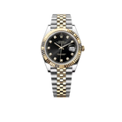 Datejust 41mm Stainless Steel Yellow Gold Black Diamond Dial Jubilee 126333-006
