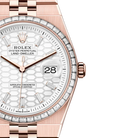 Land-Dweller Oyster 40mm Everosegold & Diamonds Intense White Honeycomb Motif Dial  127385TBR-0003
