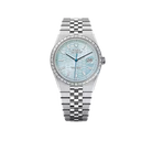 Land-Dweller Oyster 40mm Platinum & Diamonds Ice Blue Honeycomb Motif Dial M127386TBR-0001