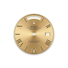 Day-Date 40 228348RBR Yellow Gold Diamond Bezel Champagne Roman Dial