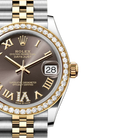 Lady-Datejust 31 mm, Oystersteel, yellow gold and diamonds M278383RBR-0018