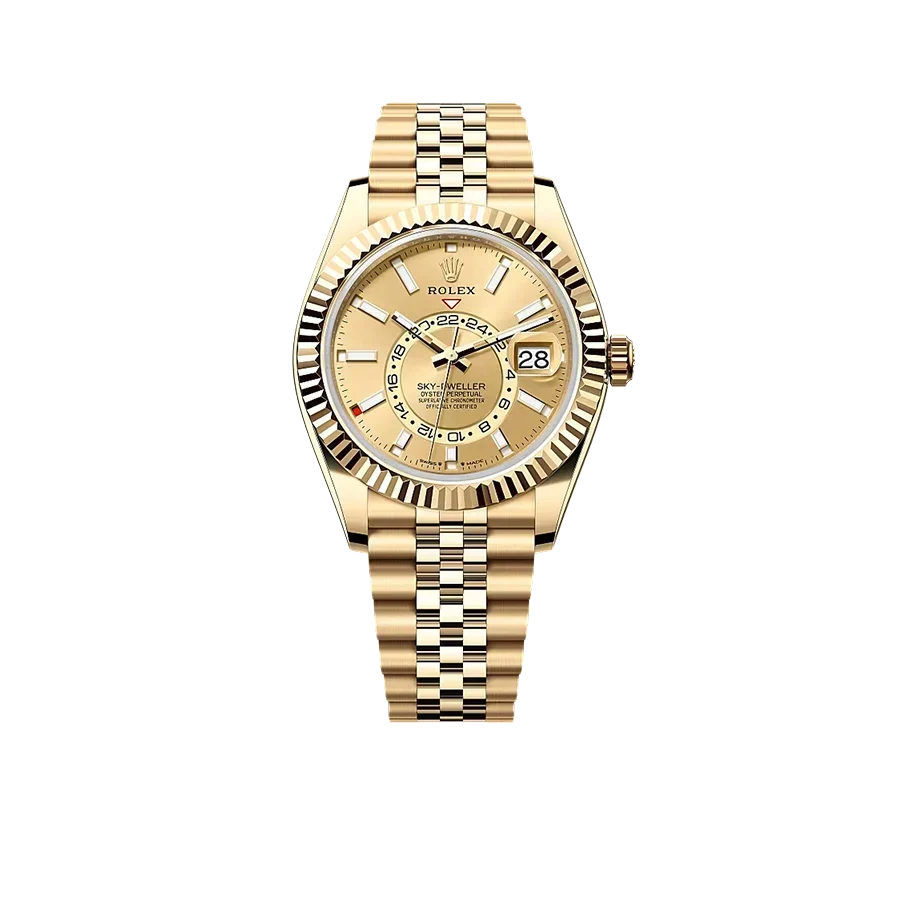 Sky-Dweller 42mm Oyster Yellow Gold 336938 Champagne-colour