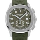 Aquanaut 42mm 5968G-010 Chronograph White Gold Khaki Green Dial