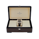 Calatrava 40mm 6007G-001 White Gold Black Dial Yellow Accents