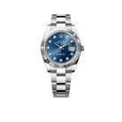 Datejust 41mm Oystersteel and white gold, blue and diamond-set dial 126334-0015