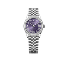 Lady-Datejust 31mm 278384RBR Stainless Steel Diamond Bezel Violet Roman Dial Jubilee