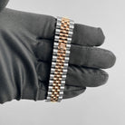 Lady-Datejust 31mm 278381RBR Stainless Steel Rose Gold Brown Roman Numerals Diamond Dial Diamond Bezel Jubilee