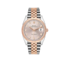 Datejust 41 Steel Everose Gold Sundust Diamond Dial Mens Watch 126331